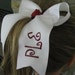 Two Loop Tails Down Monogrammed Hair Bow---School Uniform Hair Bow---Personalized