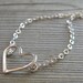 Sterling Silver Forged Heart Necklace
