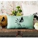 Mod Bird Hand Printed Pillow - in Patina - by Bark Decor - As seen on ABC's Better With You