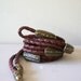 vintage BRAIDED brown leather belt