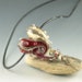 red and ivory heart necklace