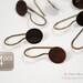 Antique Bronze Earring Hook with Glue On Pad 12 pairs 24pcs