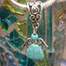 Turquoise Howlite Angel Pendant
