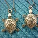 Silver Turtle Dangle Earrings