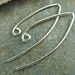 Sterling Silver Teardrop Ear Wires - One Pair