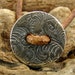 Rustic Spiral Texture - Handmade Sterling Silver Button - 1 Piece - Perfect For Leather Wrap Bracelets
