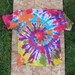 Rocking Rainbow Spiral Tie Dye T-Shirt (Size L) (Hemp Shirt) (One of a Kind)