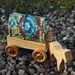 Tapestry Caravan Wagon with Horse and Driver