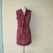 VINTAGE 1960s floral dress mini roses neck tie pink