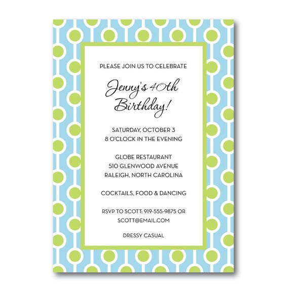 Party Invitations...Custom, Printable Digital File Il_570xn
