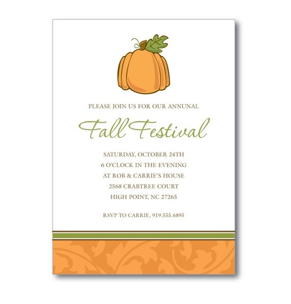 Fall Party Invitation - DIGITAL FILE Il_570xn