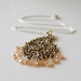 Paisley Necklace Two Tone Metal Beaded Pendant Cubic Zirconia Faceted Drops Honey Gold Vintage Style Handmade Jewelry, Cyber Monday Etsy