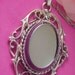 SALE -Crown Trifari Hematite & Silver Rhodium Plate Medallion and Chain