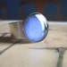 RESERVED for Jessskastill waters ring -vibrant blue resin adjustable antique silver ring