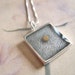 faith as small as a mustard seed square resin pendant with sterling silver box chain necklace