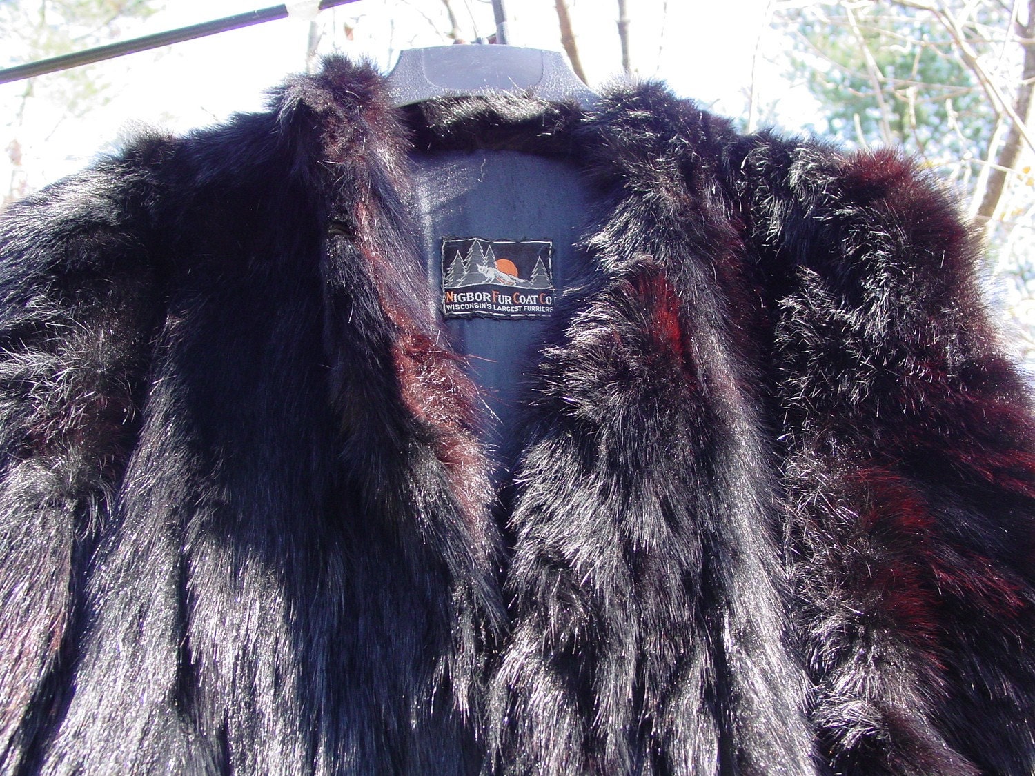1940S Vintage BLACK BEAR designer Nigbor fur coat