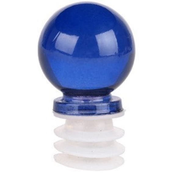 Cobalt Blue Glass Decorative Bottle Topper by IndigoFragrance