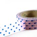 PINK with BLUE Polka Dots - Japanese Washi Style Decorative Masking Tape - 11 yards (10 meters)