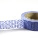 PERIWINKLE / WHITE Geometric Star - Japanese Washi Style Decorative Masking Tape - 11 yards (10 meters)