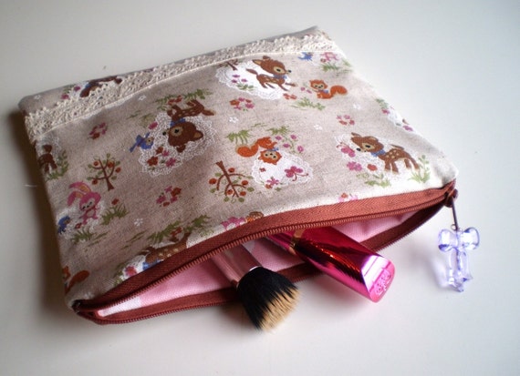 Kawaii Bambi Deer Zipper Pouch / Bag / Pencil Case