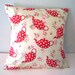 Red Spotty Teapot Cushion / Pillow cover