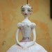 Ceramic bell-doll, Russian ballerina. Unique piece of ceramic art