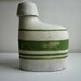 vintage white and green decanter