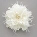 Large flower bridal fascinator, hair clip - Alexis
