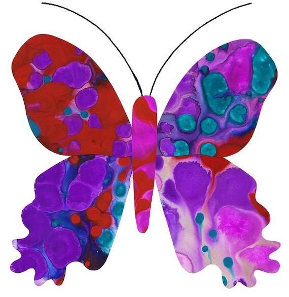 Purple Butterfly Print by KathyPanton on Etsy