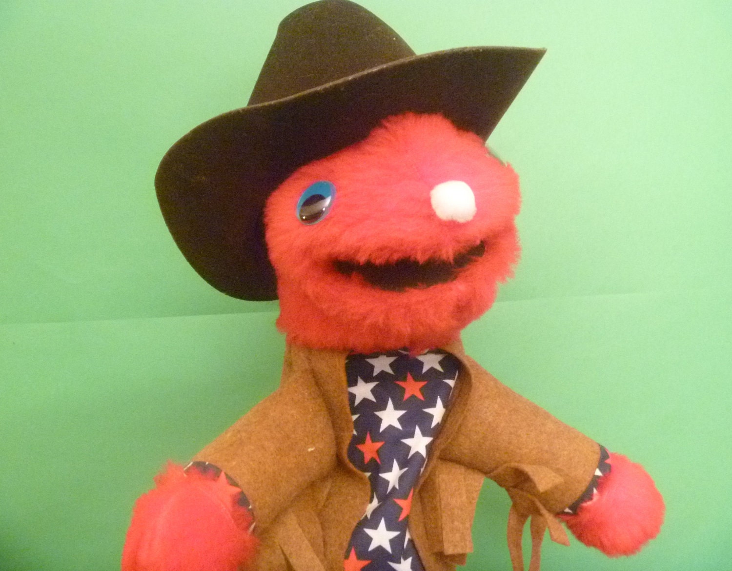 American Country & Western Red Hand Puppet by pkfridley on Etsy