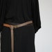 skinny double wrap leather belt in 3 shades of brown