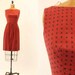 Vintage 60's Lanz Dress XXS // Primary Polka Dots Jacquard Dress