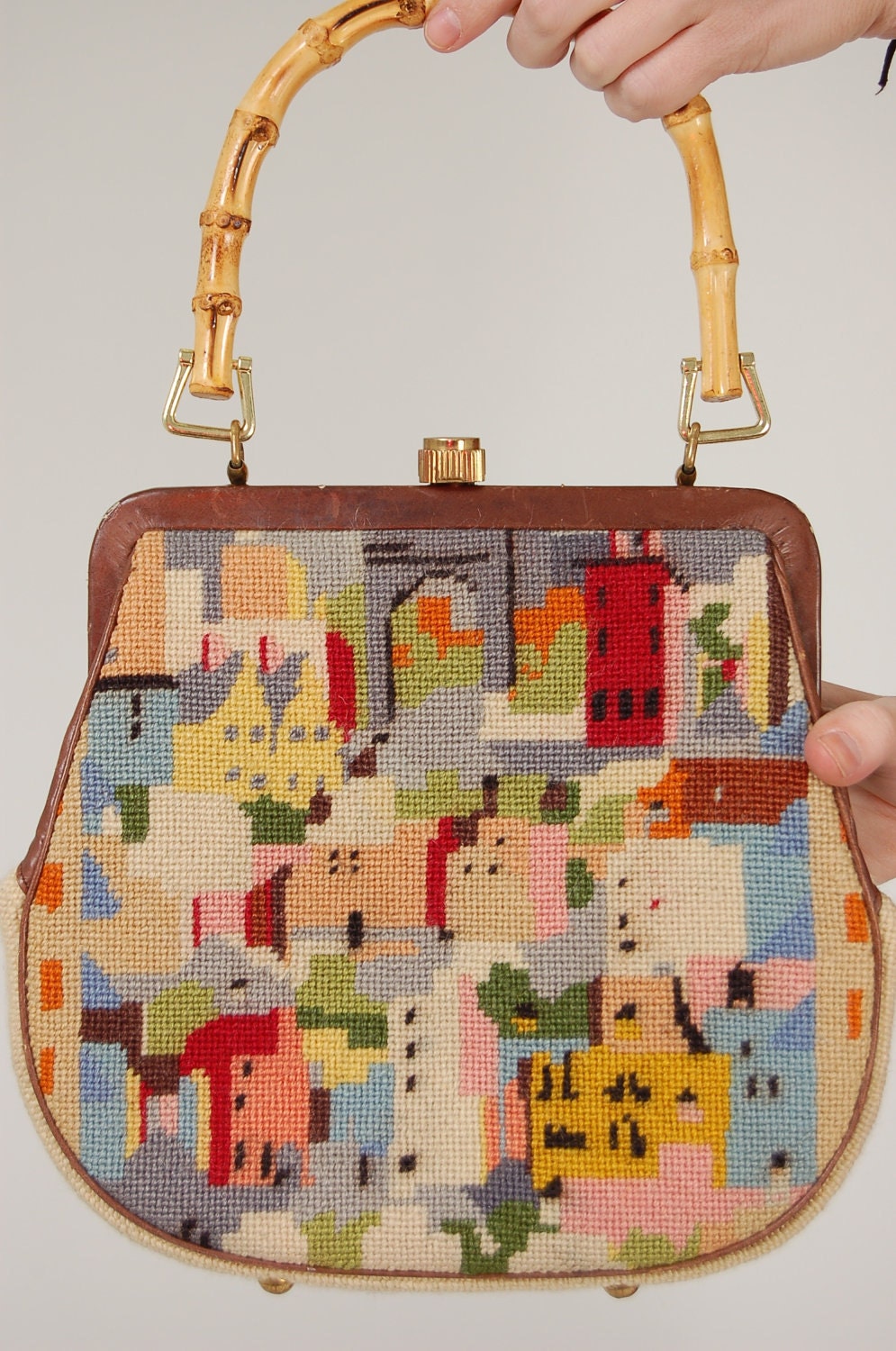 RESERVED for jdemps00 Vintage NEEDLEPOINT Handbag Colorful