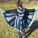 Black Blue Navy Elf Gypsy Patchwork Upcycled Sweaters Dream Coat Long Striped Faerie Pixie Hoodie OOAK SALE Ready To Ship Medium S M L XL