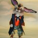 Wonderland The March Hare t Needle felted Storybook OOAK Doll Free shipping in USA