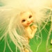 Sweet Angel of the Ancient Fae Forest Realpuki Feather Headband Wig Size 3 Tiny BJD
