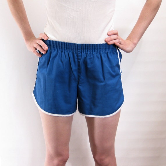 vintage unisex gym shorts in blue