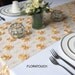 Gold Rosette Flowers on Tulle Table Runner - only 1 left in 108" length