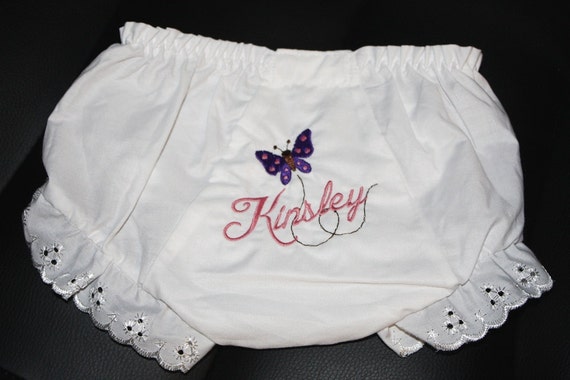 Embroidered Personalized Baby Bloomers with by Babies2Bowwows