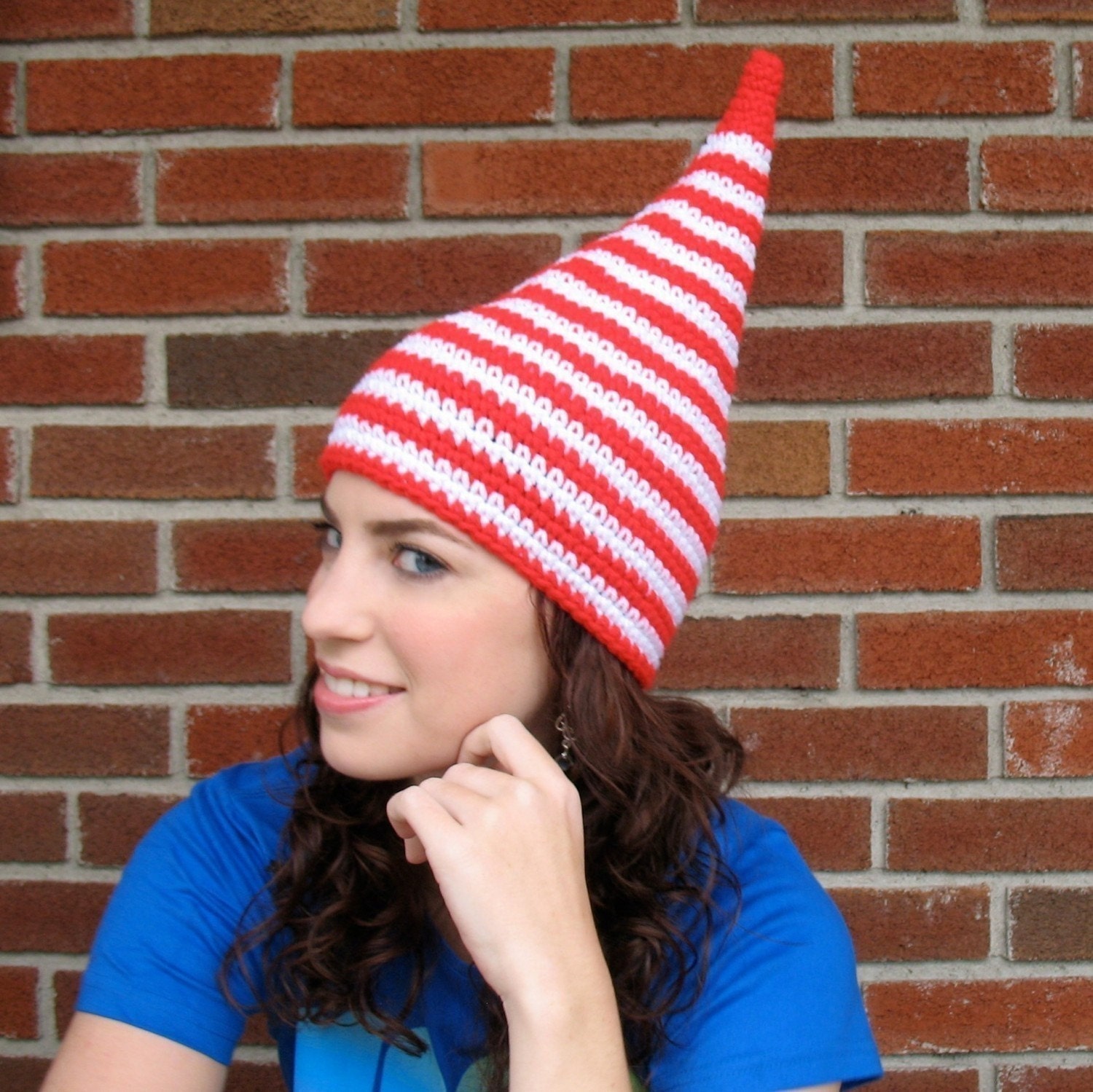 Candy Cane Hat Red and White Stripes Whoville Elf