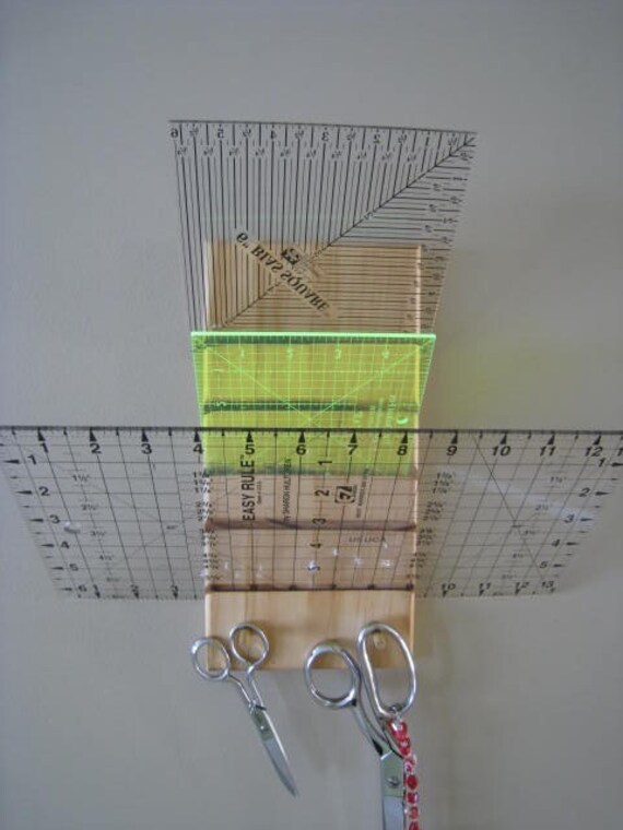 Items similar to Sewing Quilting Craft Hanging Ruler Rack on Etsy