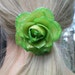 REAL Lemon and Lime Green ROSE Pin, Hair Piece, Pony Tail Holder, Pendant