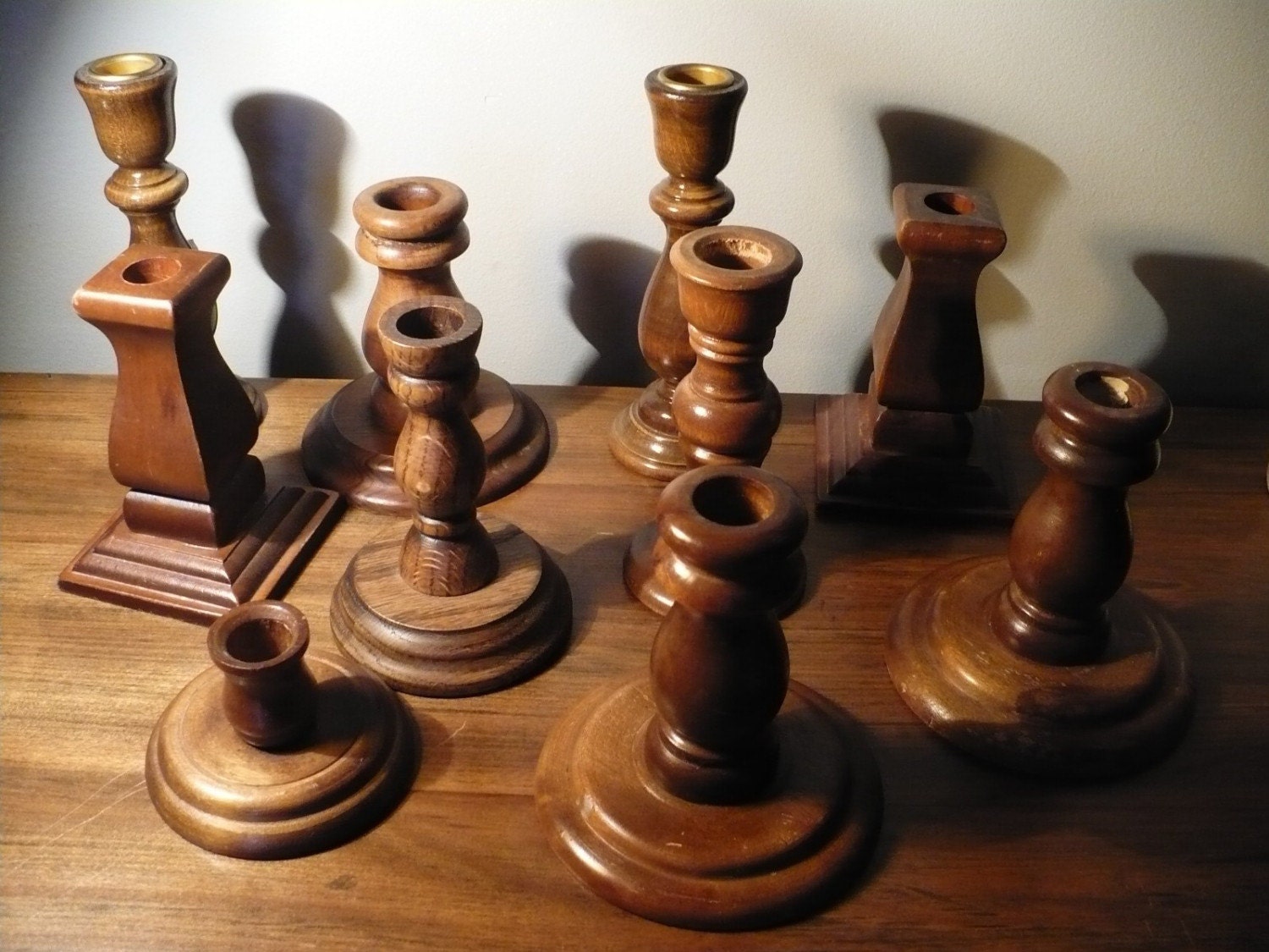 Chunky Wooden Candlestick Collection