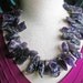 Raw Amethyst Quartz Natural Stone - Sterling Silver Necklace - On Sale