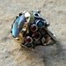 Special Reserved For Gina - Bezel Set Moonstone 9K Solid Gold and Sterling Silver Queen Ring
