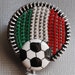 Viva Italy Soccer Vintage Zipper Badge Reel
