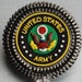 United States Army Vintage Zipper Retractable ID Badge Reel