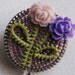 Shades Of Lilac Vintage Zipper ID Badge Reel