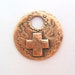Artisan Rustic Southwest Cross Pendant Finding in True Bronze, Lost Wax Cast