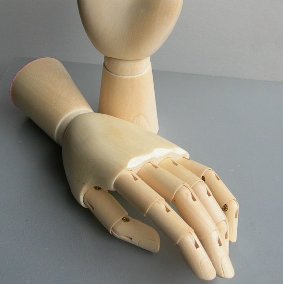 Pair Of Wooden Mannequin Hands SMALL 6 Inch